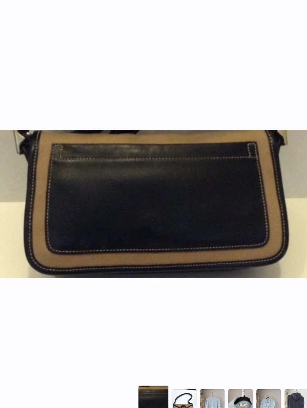 Coach Canvas Demi Flap  Shoulder Bag with Gold Buckle #K13-9120.  (N)
